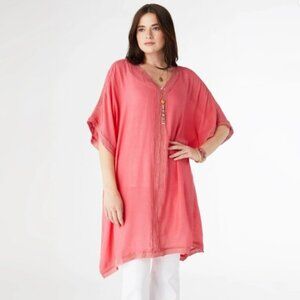 Coco + Carmen Crochet Detail Kaftan wrap Top - One Size NWT